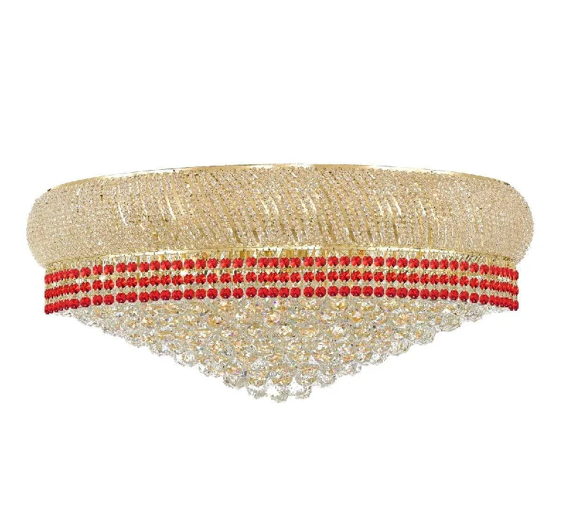 Chandeliers with Candle - Style Bulbs for a Classic AestheticChandeliers with Candle - Style Bulbs for a Classic AestheticNail Salon French Empire Crystal Flush Chandelier Chandeliers Lighting Dressed with Ruby Red Crystal Balls - Great for The Dining Room, Foyer, Entryway, Family Room, Living Room & More! H 20" W 36" - G93-B74/FLUSH/CG/4196/27 Chandeliers with Candle - Style Bulbs for a Classic AestheticChandeliers with Candle - Style Bulbs for a Classic AestheticNail Salon French Empire Crystal Flush Chandelier Chandeliers Lighting Dressed with Ruby Red Crystal Balls - Great for The Dining Room, Foyer, Entryway, Family Room, Living Room & More! H 20" W 36" - G93-B74/FLUSH/CG/4196/27