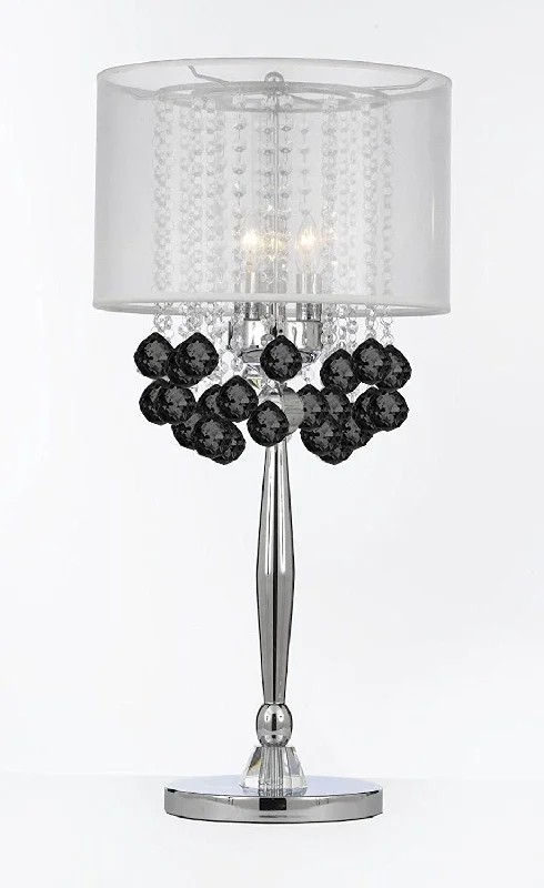 Chandeliers for Dining Rooms to Set the Mood for MealsChandeliers for Dining Rooms to Set the Mood for MealsSilver Mist 3 Light Chrome Crystal Table Lamp Desk Lamp Bedside Lamp with White Shade Contemporary and 40 mm Crystal Balls - J10-C0036-WH/B103 Chandeliers for Dining Rooms to Set the Mood for MealsChandeliers for Dining Rooms to Set the Mood for MealsSilver Mist 3 Light Chrome Crystal Table Lamp Desk Lamp Bedside Lamp with White Shade Contemporary and 40 mm Crystal Balls - J10-C0036-WH/B103