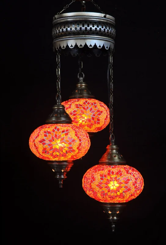 Ceiling - Mounted Chandeliers for Standard CeilingsCeiling - Mounted Chandeliers for Standard CeilingsTurkish Mosaic 3 Globe Chandelier