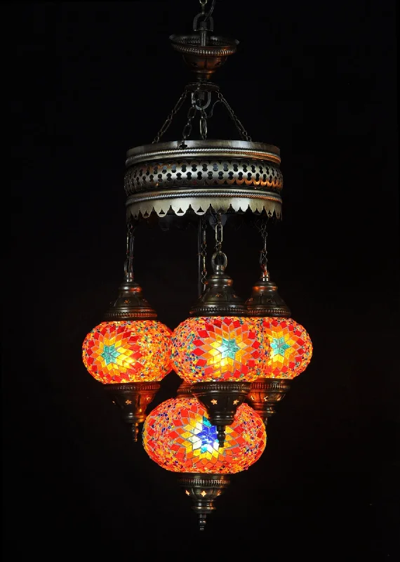 Ceiling - Mounted Chandeliers for Standard CeilingsCeiling - Mounted Chandeliers for Standard CeilingsTurkish Mosaic 4 Globe Chandelier Lamp Ceiling - Mounted Chandeliers for Standard CeilingsCeiling - Mounted Chandeliers for Standard CeilingsTurkish Mosaic 4 Globe Chandelier Lamp