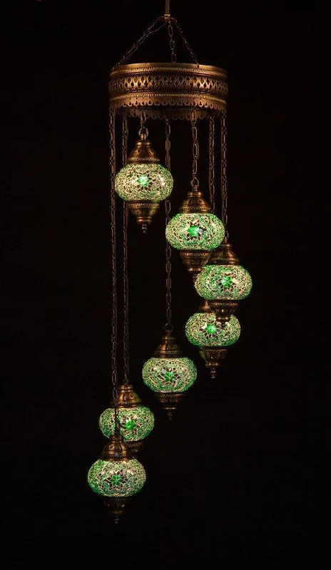 Chandeliers with Adjustable Height for Custom InstallationChandeliers with Adjustable Height for Custom InstallationTurkish Mosaic 7 Globe Chandelier Lamp Chandeliers with Adjustable Height for Custom InstallationChandeliers with Adjustable Height for Custom InstallationTurkish Mosaic 7 Globe Chandelier Lamp
