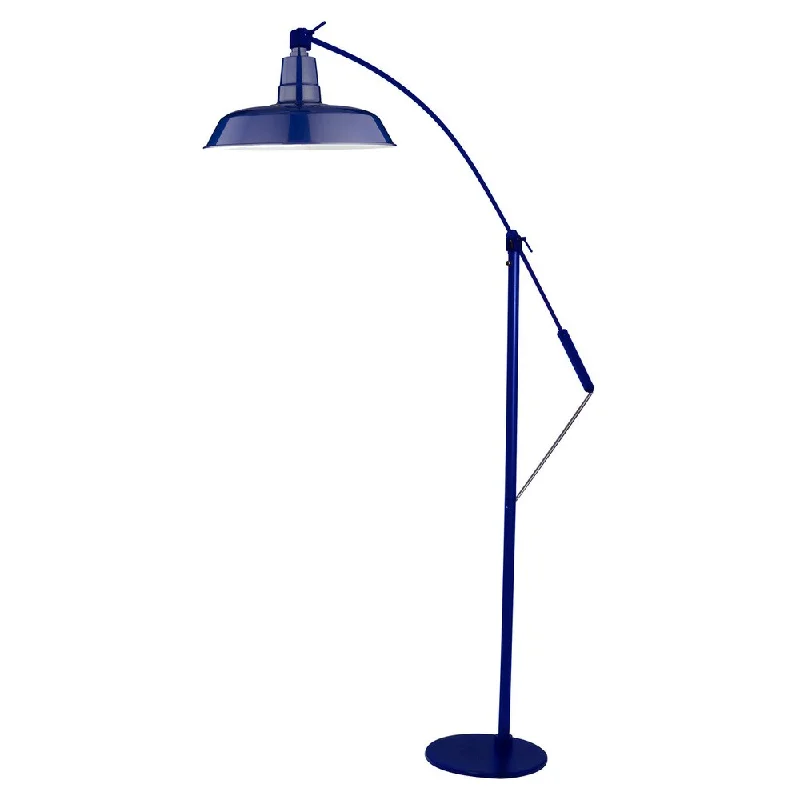 Wood Floor Lamp with Natural Grain for a Warm and Organic FeelWood Floor Lamp with Natural Grain for a Warm and Organic Feel12" Oldage LED Industrial Floor Lamp - Cobalt Blue