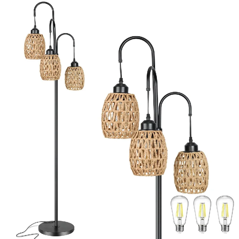 Glass Floor Lamp with Frosted Shades for Soft Diffused LightGlass Floor Lamp with Frosted Shades for Soft Diffused Light3 Light Farmhouse Style Floor Lamp with Rattan Weaving Shades - black Glass Floor Lamp with Frosted Shades for Soft Diffused LightGlass Floor Lamp with Frosted Shades for Soft Diffused Light3 Light Farmhouse Style Floor Lamp with Rattan Weaving Shades - black
