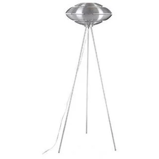 Glass Floor Lamp with Frosted Shades for Soft Diffused LightGlass Floor Lamp with Frosted Shades for Soft Diffused LightBella Brushed Aluminum Tripod Floor Lamp