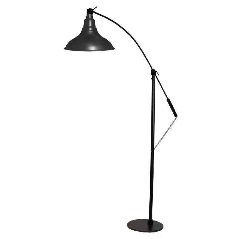 Marble Base Floor Lamp for a Touch of LuxuryMarble Base Floor Lamp for a Touch of LuxuryDahlia Matte Black Metal 8-inch LED Industrial Floor Lamp