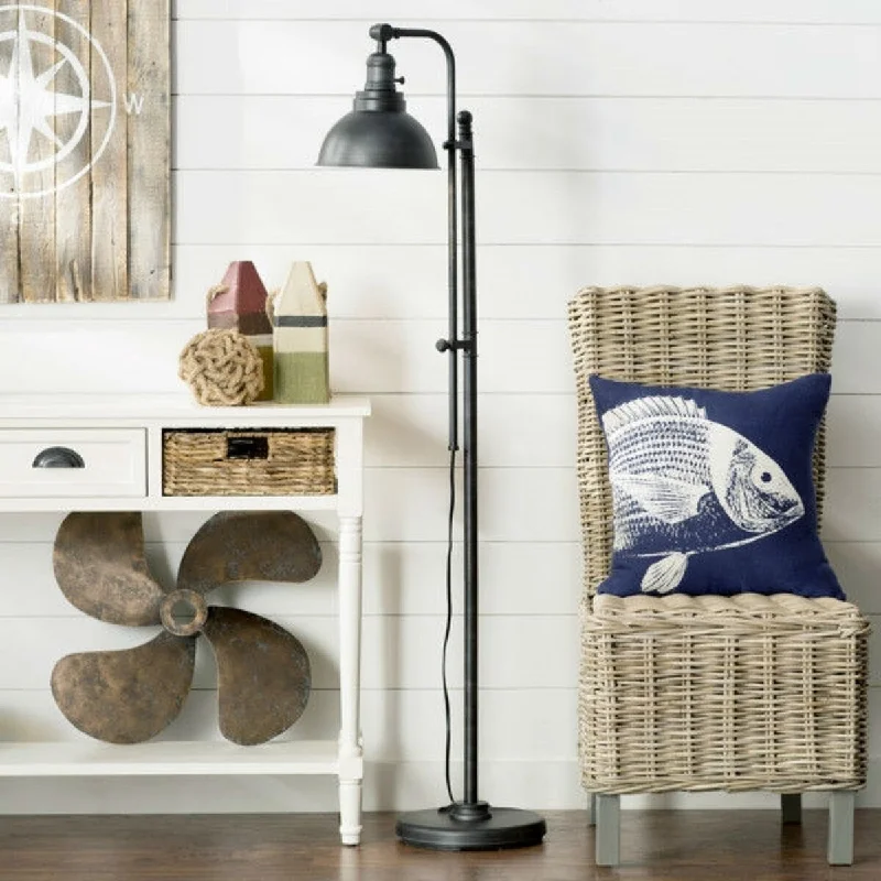 Rustic Farmhouse Style Floor Lamp for Cozy BedroomsRustic Farmhouse Style Floor Lamp for Cozy BedroomsDaily Boutik 65-inch Tall Floor Lamp Task Light in Distressed Metal Finish - 11" x 19" x 65"