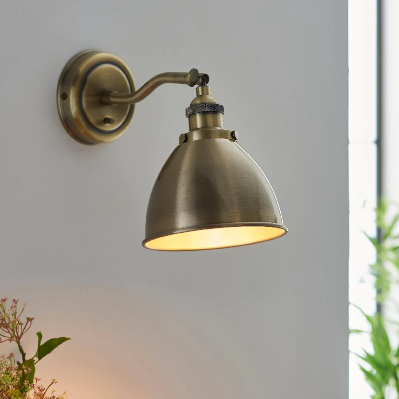 Bohemian Inspired Floor Lamp for Eclectic Home DecorBohemian Inspired Floor Lamp for Eclectic Home DecorEndon Franklin Brass Wall Light - Brass Shade