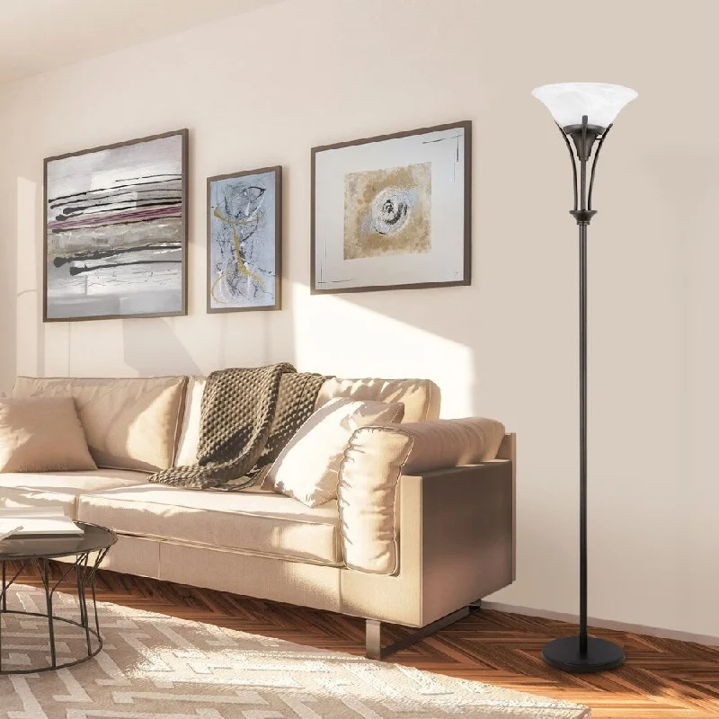 USB Charging Port Floor Lamp for Convenient Device ChargingUSB Charging Port Floor Lamp for Convenient Device ChargingGatineau 71" Dark Bronze Floor Lamp with Alabaster Glass Shade
