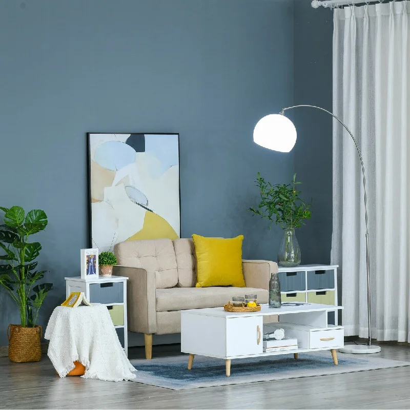 Metal Floor Lamp with a Matte Black Finish for a Sleek LookMetal Floor Lamp with a Matte Black Finish for a Sleek LookHOMCOM Arc Shape Floor Standing Lamp with 350-deg Flexible Lampshade, Adjustable Pole, and Marble Round Base, White/Silver