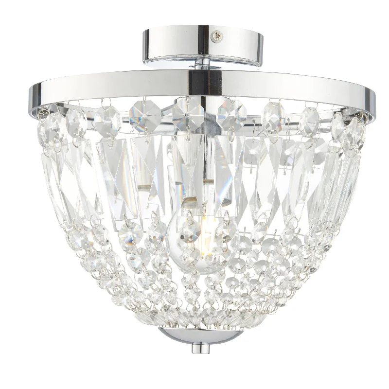 Bohemian Inspired Floor Lamp for Eclectic Home DecorBohemian Inspired Floor Lamp for Eclectic Home DecorEndon Iona 1 Light Crystal Flush Bathroom Ceiling Light