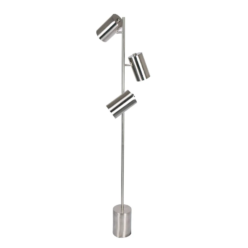 Modern Minimalist Floor Lamp for Contemporary Living RoomsModern Minimalist Floor Lamp for Contemporary Living RoomsMetal 63" 3 Light Floor Lamp, Silver - Kd - Nickel Modern Minimalist Floor Lamp for Contemporary Living RoomsModern Minimalist Floor Lamp for Contemporary Living RoomsMetal 63" 3 Light Floor Lamp, Silver - Kd - Nickel