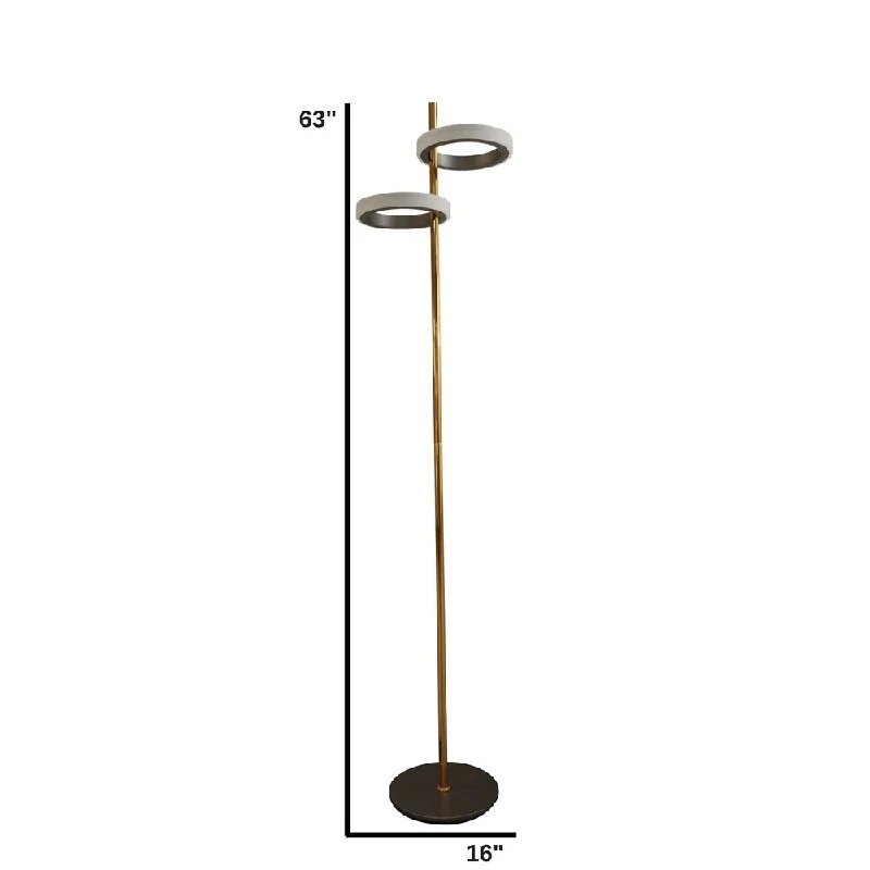 Fabric Floor Lamp with a Linen Shade for a Relaxed AestheticFabric Floor Lamp with a Linen Shade for a Relaxed AestheticModern Design- Single Hoop LED Floor Lamp - large