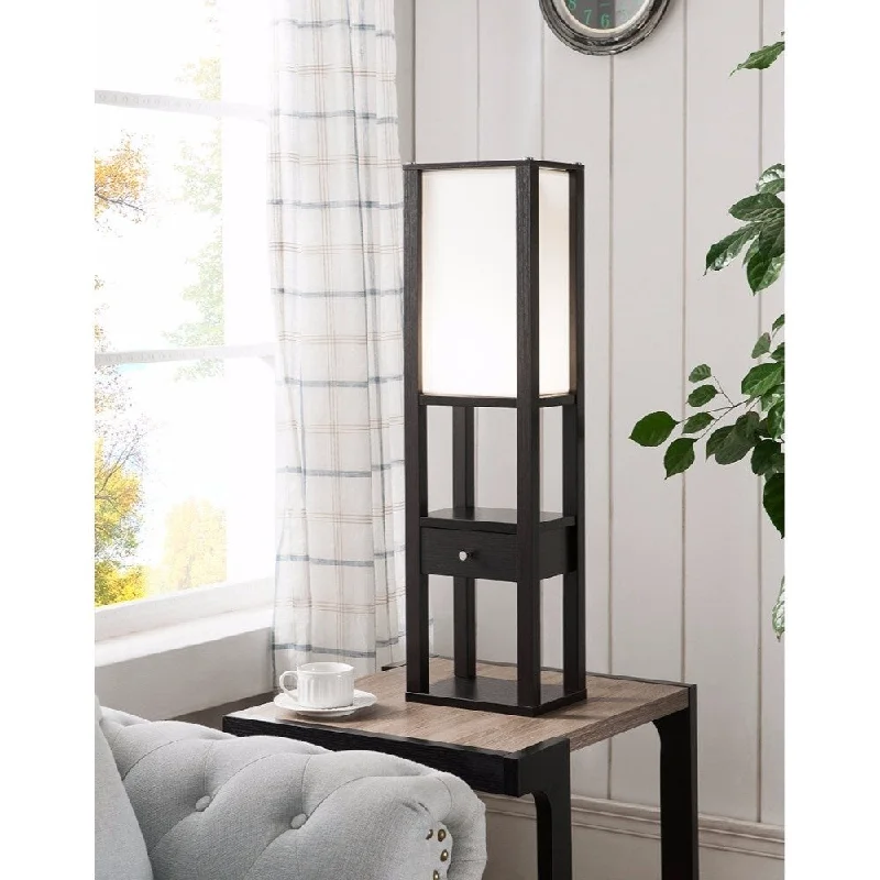 Smart Floor Lamp with Voice Control and Bluetooth ConnectivitySmart Floor Lamp with Voice Control and Bluetooth ConnectivityModern Floor Lamp With Storage Option, Brown
