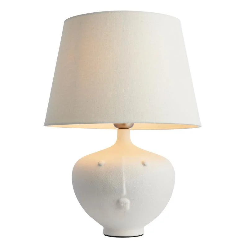 Smart Floor Lamp with Voice Control and Bluetooth ConnectivitySmart Floor Lamp with Voice Control and Bluetooth ConnectivityMrs Table White Ceramic Lamp With Ivory Shade
