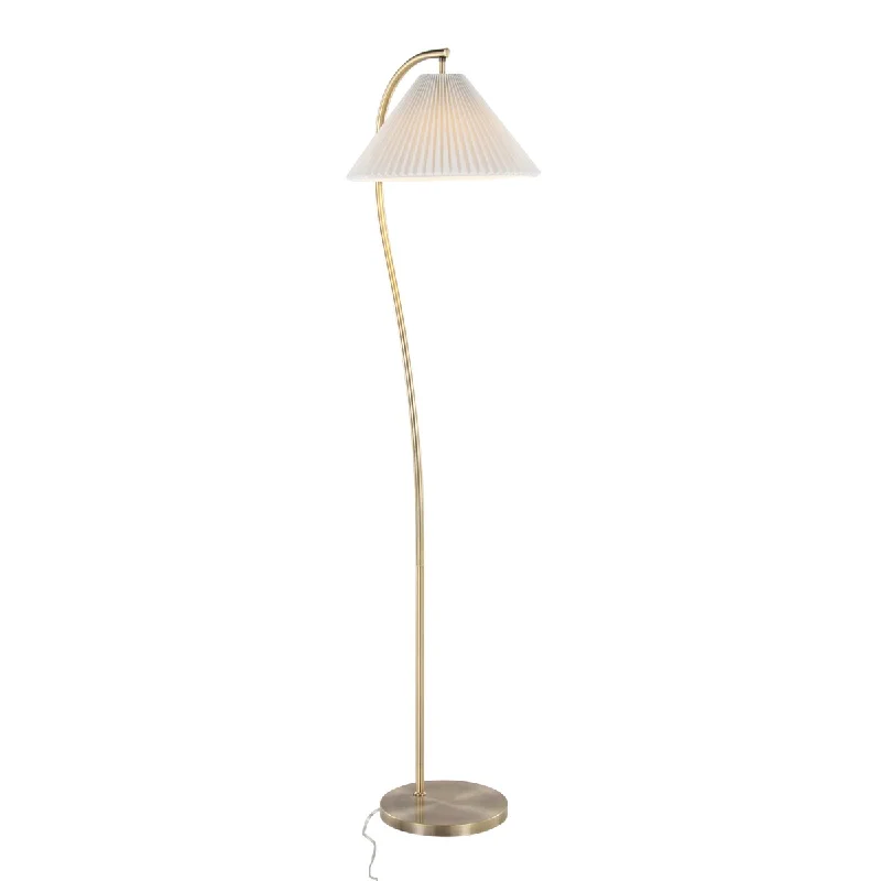 Gold Metal/White Linen