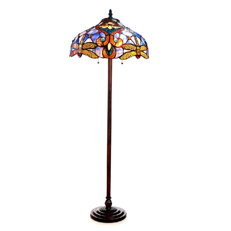 Smart Floor Lamp with Voice Control and Bluetooth ConnectivitySmart Floor Lamp with Voice Control and Bluetooth ConnectivityTiffany Style Victorian/ Dragonfly Design 2-light Bronze Floor Lamp
