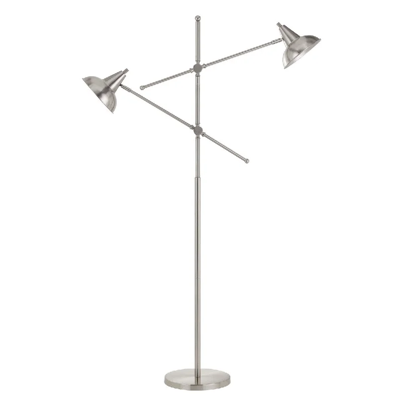 Wood Floor Lamp with Natural Grain for a Warm and Organic FeelWood Floor Lamp with Natural Grain for a Warm and Organic FeelTubular Metal Body Floor Lamp with 2 Adjustable Arms, Silver Wood Floor Lamp with Natural Grain for a Warm and Organic FeelWood Floor Lamp with Natural Grain for a Warm and Organic FeelTubular Metal Body Floor Lamp with 2 Adjustable Arms, Silver
