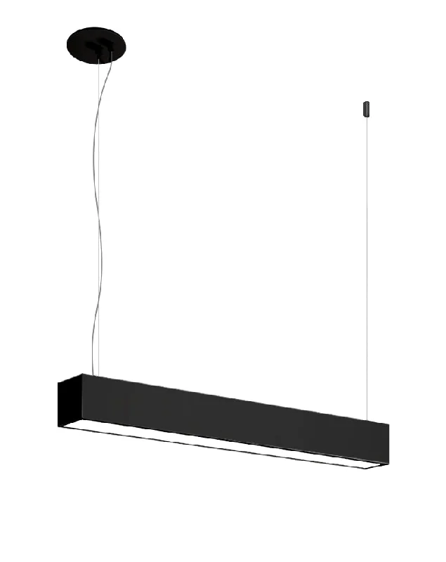 Contemporary Ceiling Lights with Unique, Abstract ShapesContemporary Ceiling Lights with Unique, Abstract Shapes4' LED Linear Suspension Mount, 2"Wide, 3500K, Black Contemporary Ceiling Lights with Unique, Abstract ShapesContemporary Ceiling Lights with Unique, Abstract Shapes4' LED Linear Suspension Mount, 2"Wide, 3500K, Black