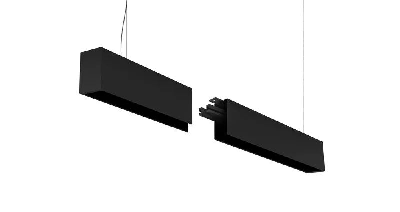 Mid - Century Modern Ceiling Lights with Simple, Sleek LinesMid - Century Modern Ceiling Lights with Simple, Sleek Lines4' LED Linear Suspension Mount Extension Kit, 2" Wide, 4000K, Black Mid - Century Modern Ceiling Lights with Simple, Sleek LinesMid - Century Modern Ceiling Lights with Simple, Sleek Lines4' LED Linear Suspension Mount Extension Kit, 2" Wide, 4000K, Black