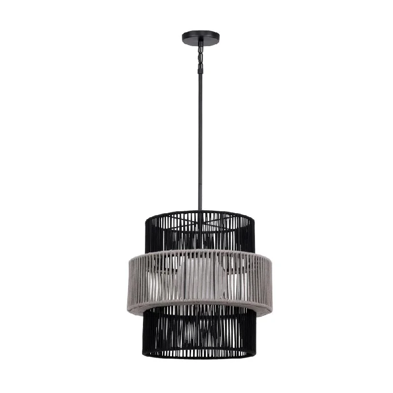 African - Inspired Ceiling Lights with Tribal Patterns and Natural MaterialsAfrican - Inspired Ceiling Lights with Tribal Patterns and Natural MaterialsAden 1 Light Outdoor Pendant in Grey