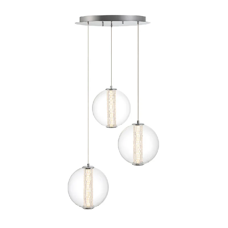 Mediterranean - Style Ceiling Lights with Terra - Cotta and Ceramic DetailsMediterranean - Style Ceiling Lights with Terra - Cotta and Ceramic DetailsAtomo 3 Light Pendant in Chrome