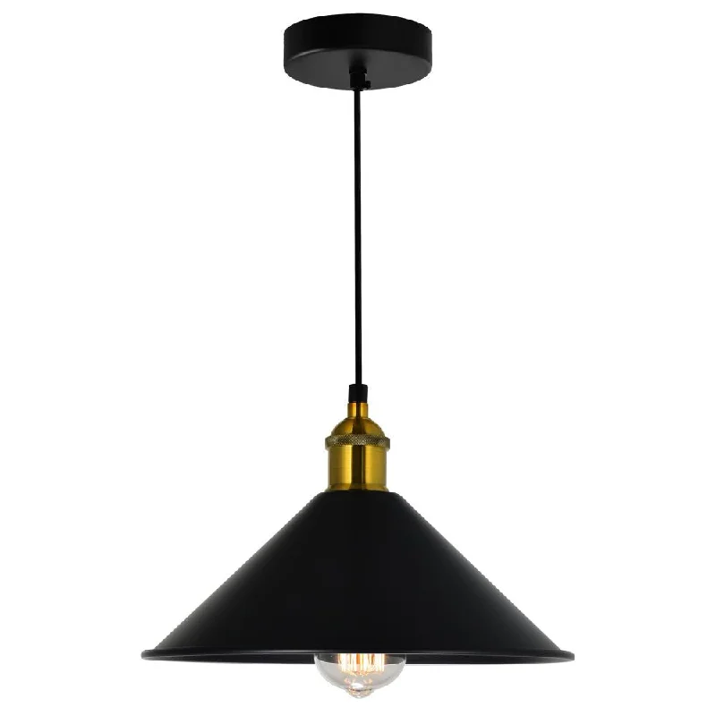 Indian - Themed Ceiling Lights with Intricate Filigree and Mirror WorkIndian - Themed Ceiling Lights with Intricate Filigree and Mirror WorkBrave 1 Light Black Mini Pendant