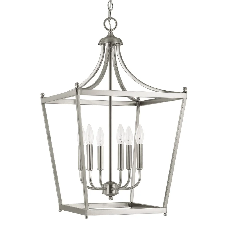 Industrial Style Ceiling Lights with Exposed Bulbs and Metal CagesIndustrial Style Ceiling Lights with Exposed Bulbs and Metal CagesCapital Stanton 9552BN Pendant Light - Brushed Nickel