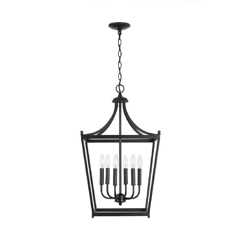 Industrial Style Ceiling Lights with Exposed Bulbs and Metal CagesIndustrial Style Ceiling Lights with Exposed Bulbs and Metal CagesCapital Stanton 9552MB Pendant Light - Matte Black