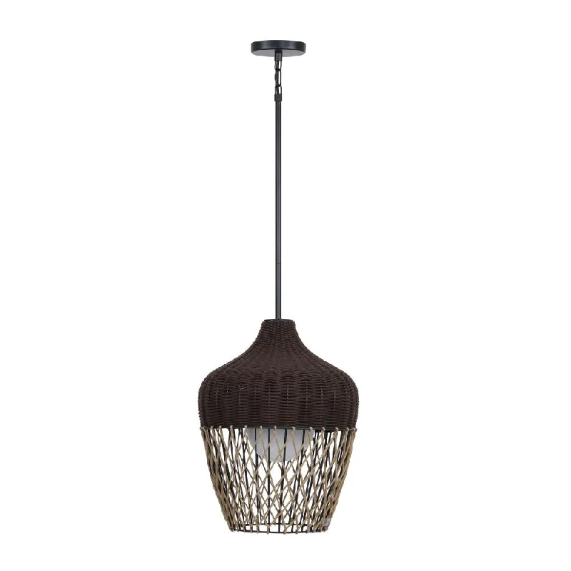 Chinese - Style Ceiling Lights with Red Lantern - Inspired DesignsChinese - Style Ceiling Lights with Red Lantern - Inspired DesignsHannha 1 Light Outdoor Pendant in Brown