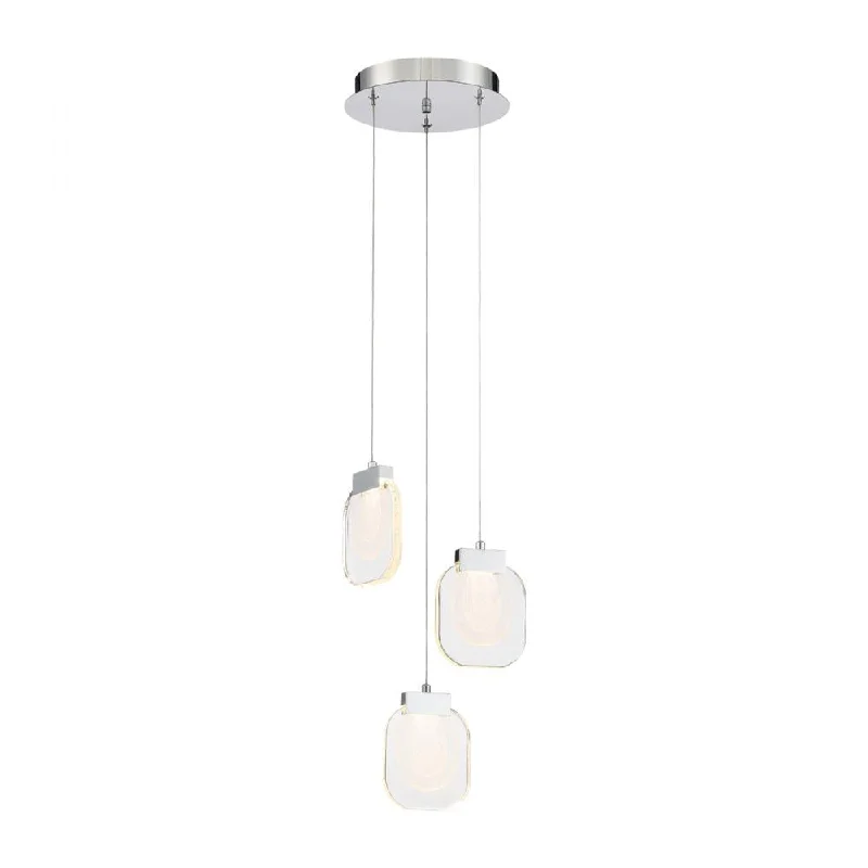 Japanese - Inspired Ceiling Lights with Shoji - Screen - like DiffusersJapanese - Inspired Ceiling Lights with Shoji - Screen - like DiffusersPaget, 3 Lights LED Chand, Chr