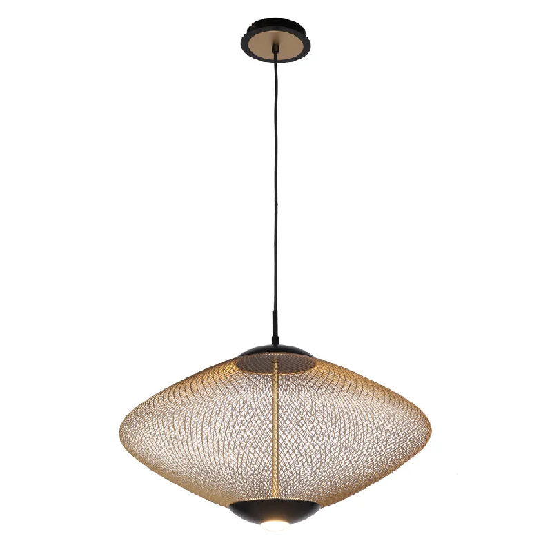 Mediterranean - Style Ceiling Lights with Terra - Cotta and Ceramic DetailsMediterranean - Style Ceiling Lights with Terra - Cotta and Ceramic DetailsPark, Pendant, LED, Lrg, Gold/blk