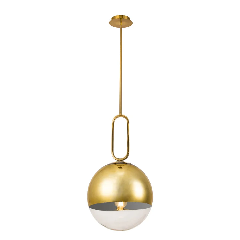 Industrial Style Ceiling Lights with Exposed Bulbs and Metal CagesIndustrial Style Ceiling Lights with Exposed Bulbs and Metal CagesProspect, Pendant, 1 Light , Lrg, Gold