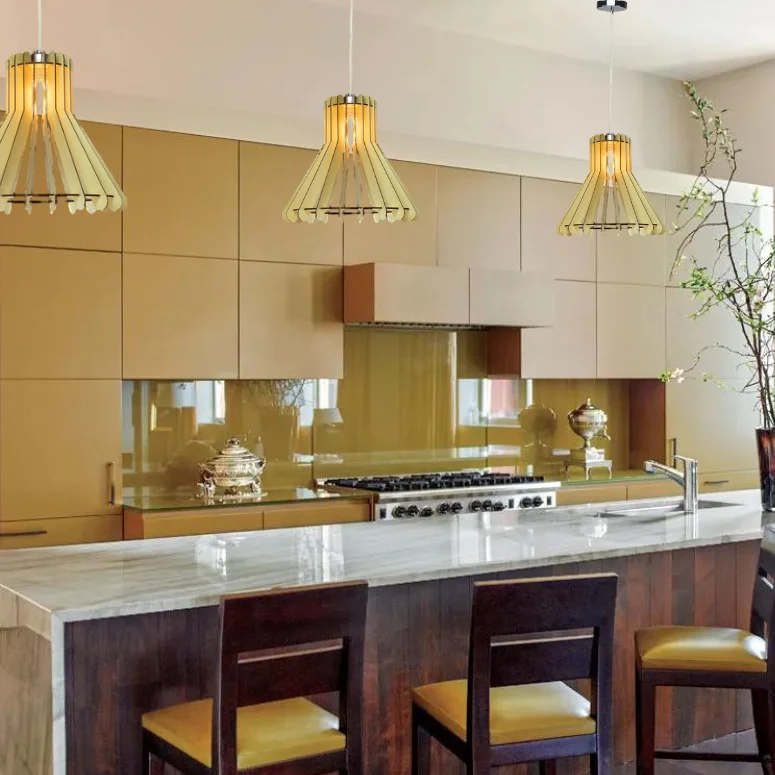 Tropical - Themed Ceiling Lights with Palm - Leaf Shapes and Rattan WrapsTropical - Themed Ceiling Lights with Palm - Leaf Shapes and Rattan WrapsThe Funnel Pendant