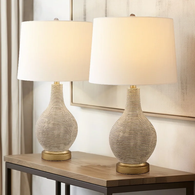crystal table lamps with dazzling prisms for a glamorous effectcrystal table lamps with dazzling prisms for a glamorous effect24.5-inch Washed Beige/Gold Farmhouse Table Lamp with White Linen Shade (Set of 2) - 24.5" H