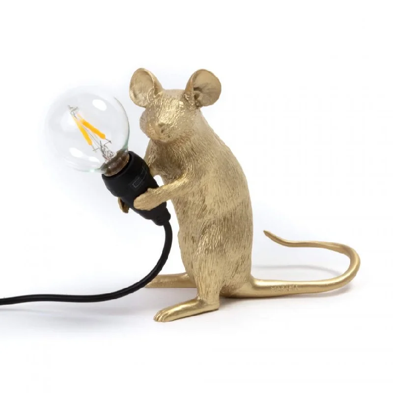 ceramic table lamps with hand painted designs for an artistic touchceramic table lamps with hand painted designs for an artistic touchSeletti Mouse Lamp Gold Sitting
