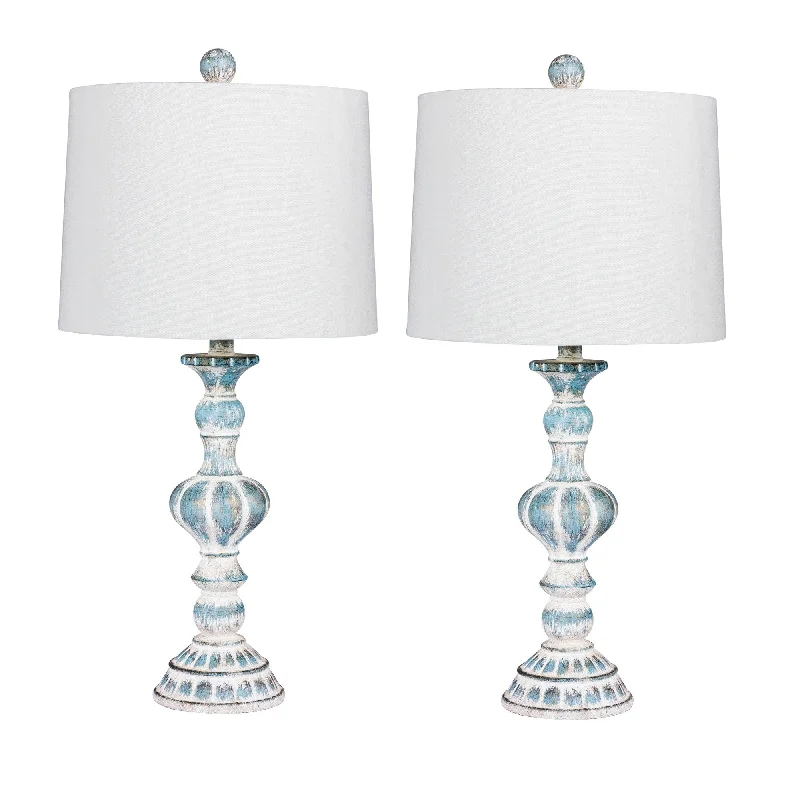 crystal table lamps with dazzling prisms for a glamorous effectcrystal table lamps with dazzling prisms for a glamorous effectFangio Lighting Blue Sculpted Candlestick Table Lamps (Set of 2)