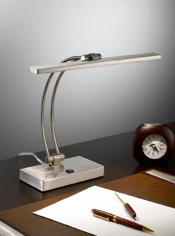metal table lamps with a matte black finish for a sleek appearancemetal table lamps with a matte black finish for a sleek appearanceLED Desk Lamp, Satin Nickel - ID 12034
