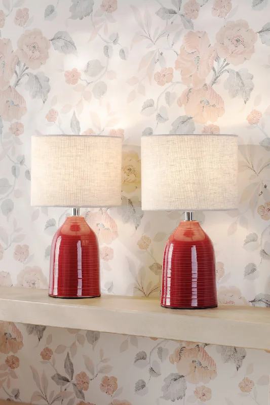 industrial style table lamps with exposed bulbs for loft apartmentsindustrial style table lamps with exposed bulbs for loft apartmentsLaura Ashley Penny Table Lamp Red Ceramic With Shade (Twin Pack)